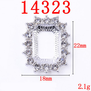 10 chiếc phụ kiện hợp kim tự làm handmade hình chữ nhật thủy tinh pha lê hoa tấm phụ kiện tóc