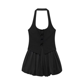 Đầm Zara made in Morocco mini cổ yếm dáng xòe