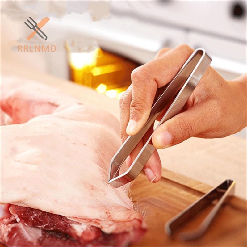 Rrlnmd 1 Nhíp xương cá bằng thép không gỉ, Kẹp phòng ăn Dụng cụ vắt xương, Kìm loại bỏ xương cá, Kẹp khai thác, Dụng cụ nhà bếp MỚI