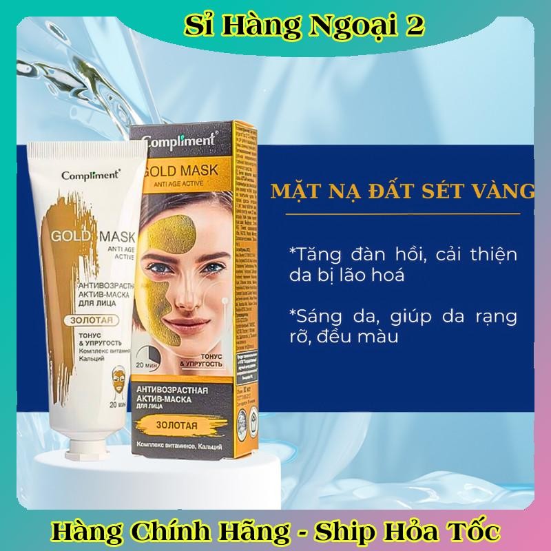 Mặt Nạ Đất Sét Compliment Detox Da, Làm Sáng, Kiềm Dầu, Se Khít Lỗ Chân Lông 80ml của Nga