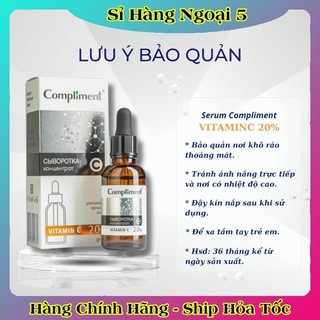 Serum Compliment 20% Vitamin C dưỡng trắng, mờ thâm, căng bóng da 27ml của Nga