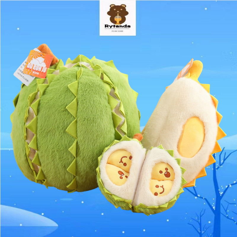 Kawaii sầu riêng Đồ chơi sang trọng Trái cây vui nhộn sầu riêng Plushie Gối búp bê nhồi bông mềm Đệm Sofa Trang trí phòng ngủ tại nhà Đồ chơi làm dịu bé mềm mại Bạn gái Quà tặng sinh nhật Quà tặng Giáng sinh COD