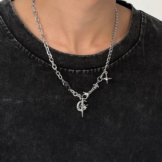 Vòng cổ thép titan không phai màu Zircon, dây chuyền nam cao cấp dễ phối, Dây Chuyền Cuba cá tính, Dây chuyền cổ thích hợp thời trang