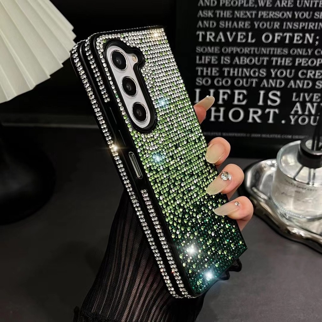 Dành Cho Samsung Galaxy Z Fold7 Cao Cấp Sang Trọng Độc Đáo Quy Trình Lấp Lánh Ốp lưng Galaxy Z Fold 3 4 5 6 7 Phong Cách Xu Hướng Gấp Lưng Điện Thoại Bảo Vệ