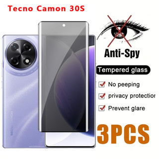 3d Cong EdgeTempered Kính Bảo Vệ Màn Hình Cho Tecno Camon 30 S Pro 30S 4G 5G 2024 Full Cover Phim Cho TecnoCamon30 Camon30S 30SPro 30S Pro Camon40 Pro Phim Kính Trong Suốt Chống Gián Điệp