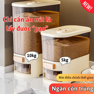 Thùng đựng gạo Bunnies, chất liệu an toàn, lấy gạo dễ dàng, ngăn côn trùng hiệu quả