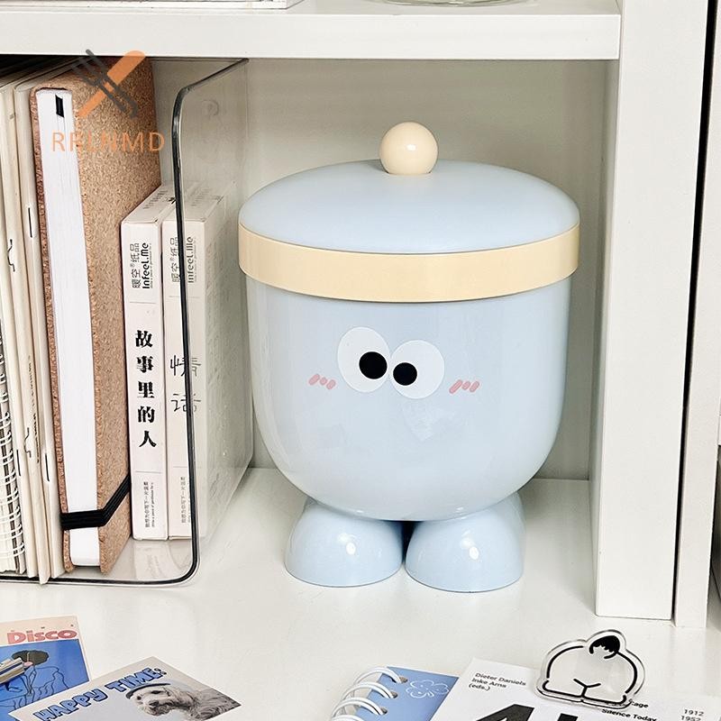 Rrlnmd Big Eyes Phim hoạt hình Thùng rác để bàn tại nhà Thùng lưu trữ Mini MỚI