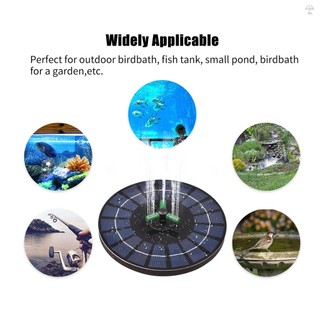 Máy bơm đài phun nước năng lượng mặt trời đầy màu sắc 6W với 360°Vòi phun xoay RGB LED Light Máy bơm nước năng lượng mặt trời có pin Tự động tắt Đài phun nước nổi 9 Inch cho vườn tắm chim ao nhỏ
