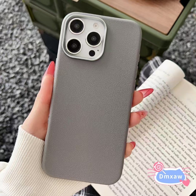 Ốp Điện Thoại Da Màu Trơn Đơn Giản Cho Realme 15T 15 14 Pro Plus 14X C75X C75 C73 C71 Narzo 80 Lite Note 70 5G 4G Vỏ TPU Mềm Da Kinh Doanh Họa Tiết Da Cảm Giác Lưng