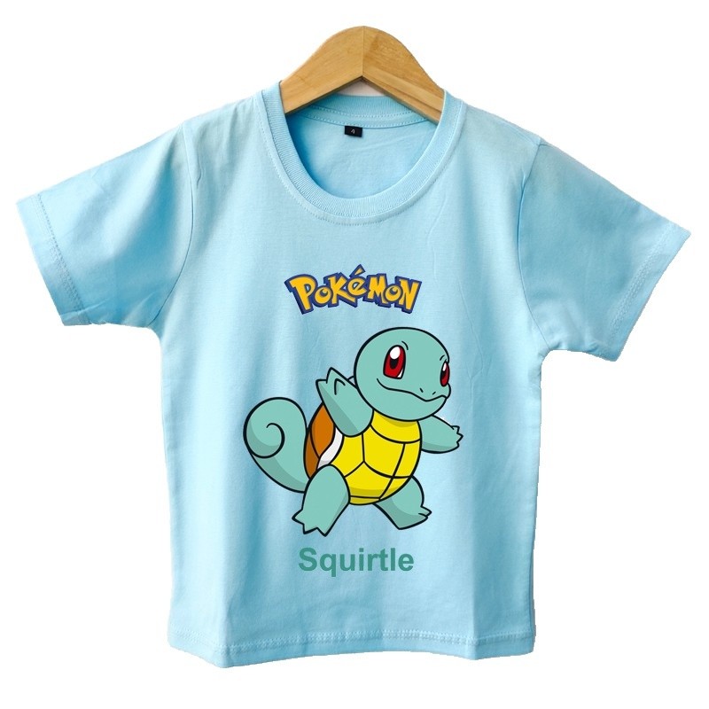Pokemon loạt cổ điển trẻ em T-Shirt thoải mái và phong cách thiết kế mát mẻ cho người hâm mộ trẻ
