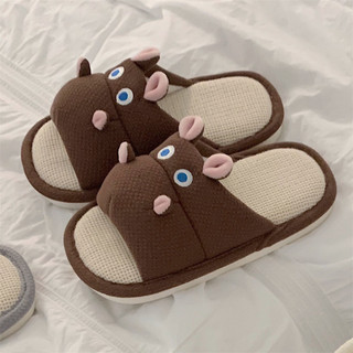 XIXITIAO Cotton Vải Lanh Dép Ngựa Hoạt Hình Mùa Hè Phong Cách Mới Bé Gái Thường Ngày