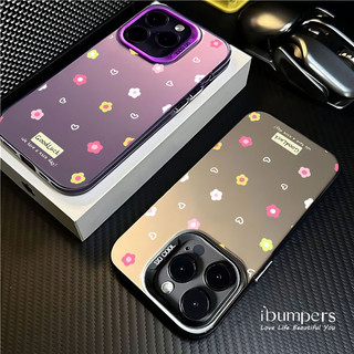 ibumpers Ốp Điện Thoại iPhone Thời Trang Dễ Thương Nhiều Màu Sắc Họa Tiết Trái Tim Họa Tiết Cho IPhone 16 15 14 12 13 11 Pro Max Ốp Lưng IMD Cứng Và Nhẵn
