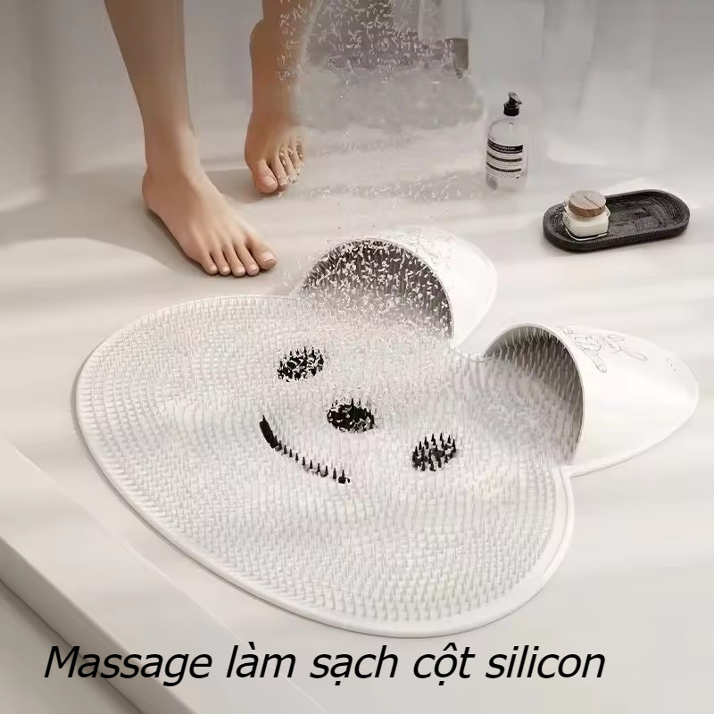 Tắm Chân Chà Thảm,Miếng Tắm Massage Sáng Tạo Dễ Thương,Thảm ngâm chân silicone,Hình dáng thỏ