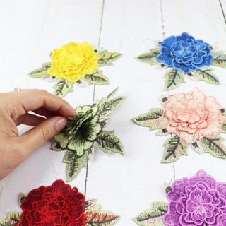 Lookshow 1Pc 12 * 9.5cm Thêu Hoa Miếng Dán Thủ Công DIY Miếng Dán Cho Túi Đầm Quần Áo Phụ Kiện Huy Hiệu May Trên Phụ Kiện May G8P5