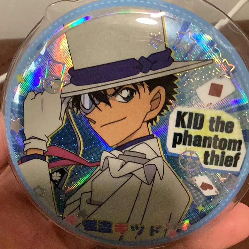 Kaitou Kid - Hộp Mù Huy Hiệu Thám Tử Lừng Danh Conan | Pin mạ thiếc 75mm + Thẻ ký tự PVC | Gói mù Anime