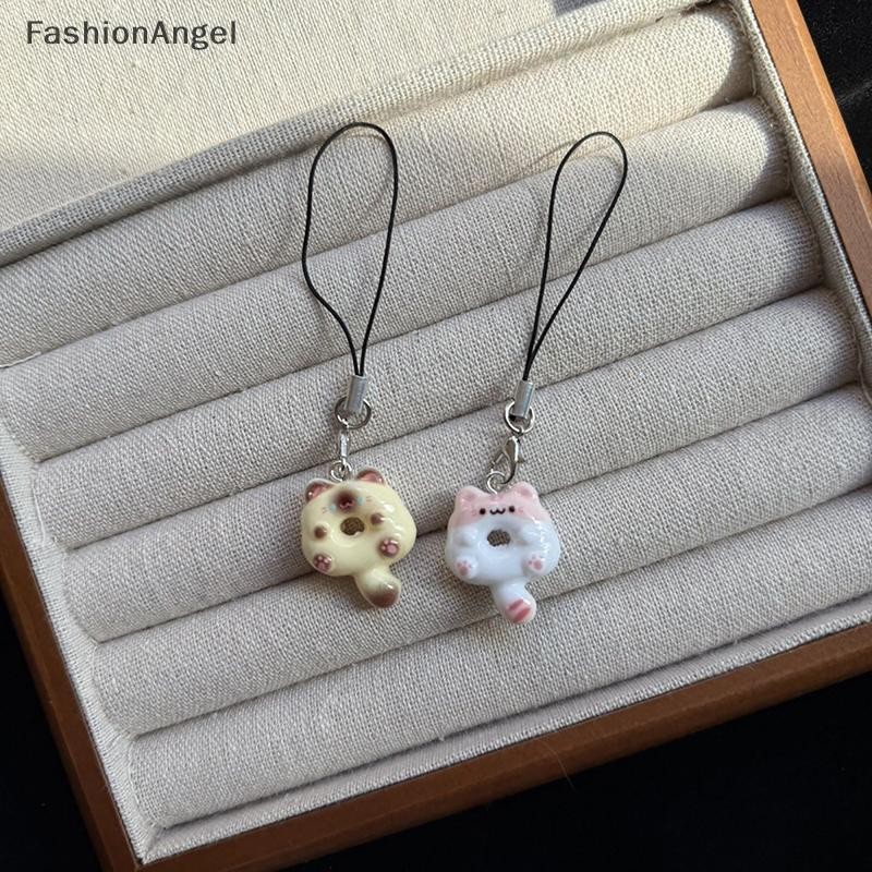 FashionAngel 1 Phụ Kiện DIY Cookie Điện Thoại Quyến Rũ Dây Đeo Cặp Đôi Mềm Móc Khóa Mặt Dây Dễ Thương Dây Keycord VN