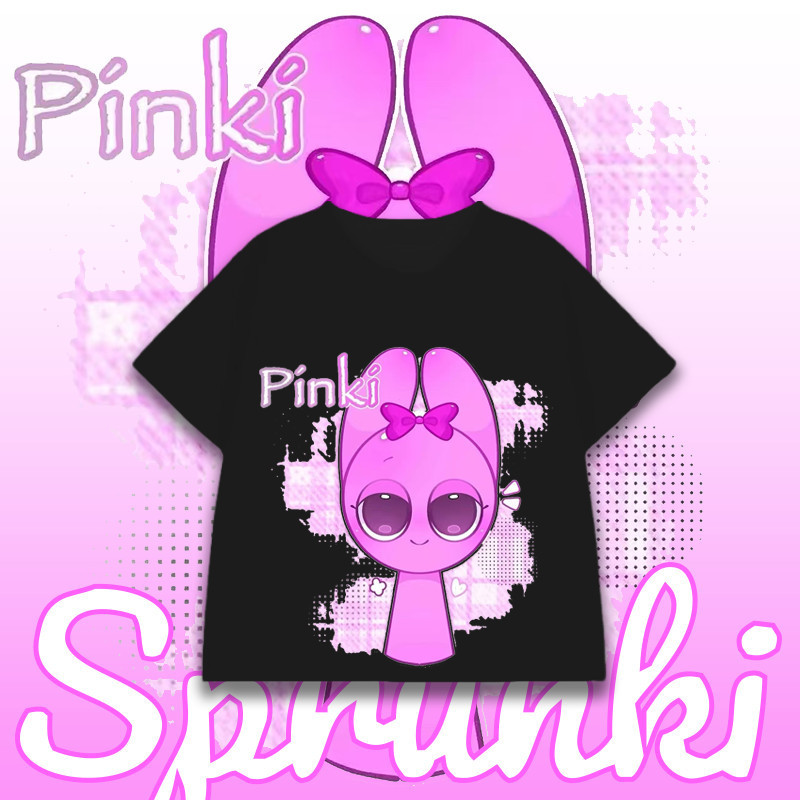 Vui Vẻ Sprunki Nhịp Điệu Hộp T-Shirt Cho Trẻ Em Phim Hoạt Hình In Lý Tưởng Cho Mùa Hè Mặc Giản Dị