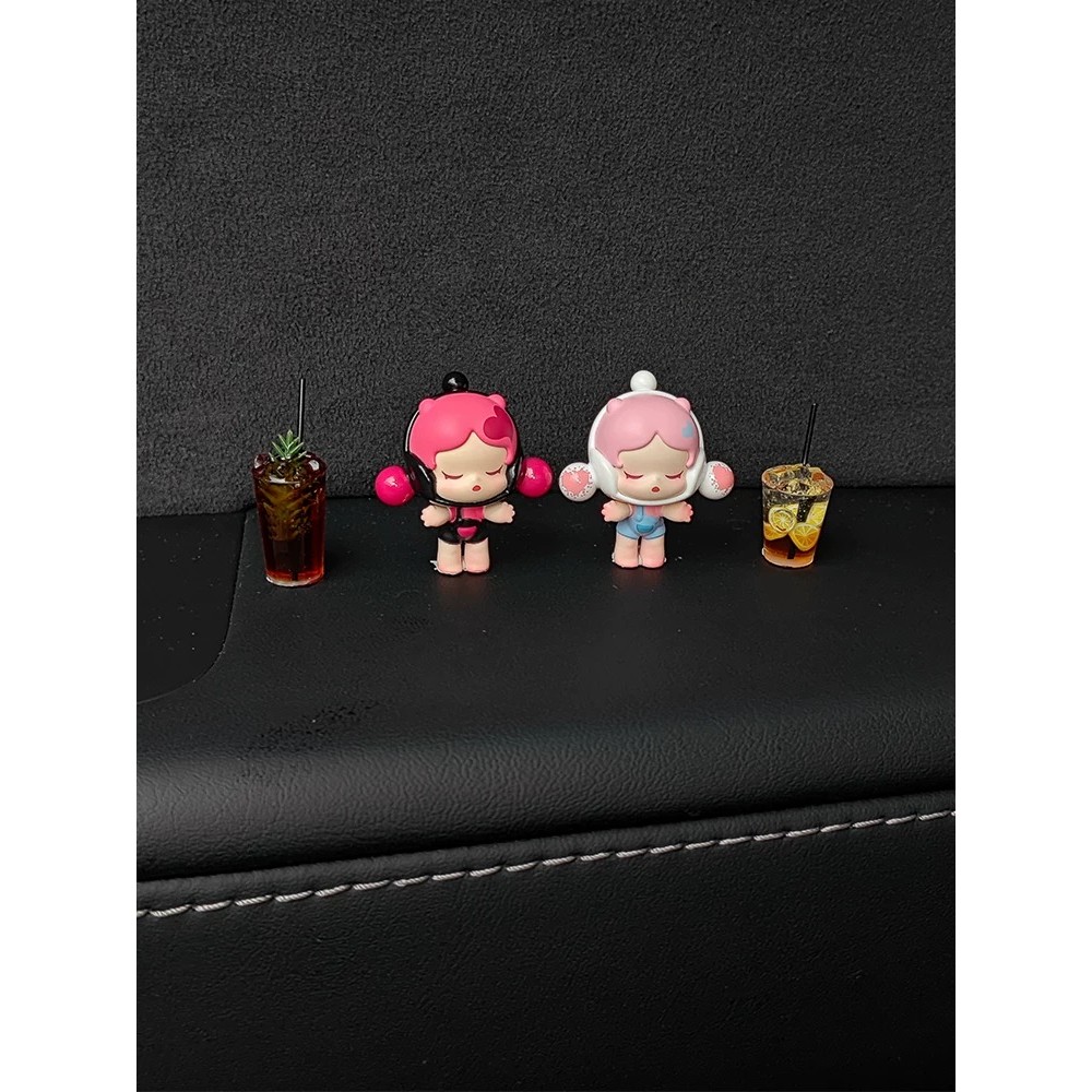 Nội Thất Tesla Trang Trí Màn Hình Pop mart Popbean Đồ Trang Trí Xe Trung Tâm Điều Khiển Đồ Trang Trí Dễ Thương Xe sp Búp Bê