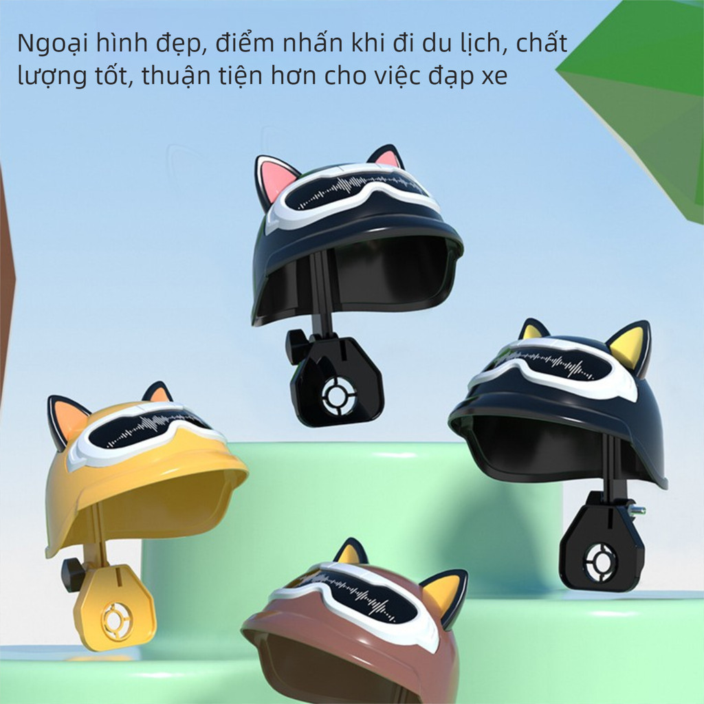 Điển trai Giá đỡ kẹp điện thoại dùng cho xe máy hình mũ bảo hiểm che mưa nắng - chống cướp điện thoại