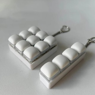 SAVORBOX Móc Khóa Fidget Keycap 3/4/9 Phím, Bàn Phím Mini Ngón Tay, Đồ Chơi Clicker DIY Giảm Căng Thẳng Cho Người Lớn