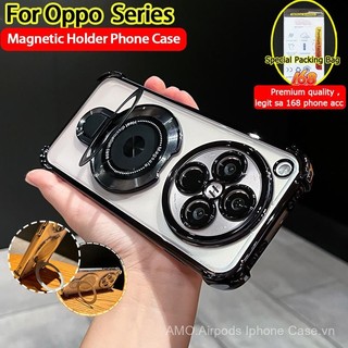 Ốp lưng OPPO Find X8, ốp lưng OPPO Find X8 Pro, ốp trong suốt chống sốc với giá đỡ điện thoại từ tính, nắp ống kính camera, ốp điện thoại sang trọng dày dạn với túi khí