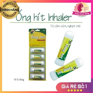 ỐNG HÍT CON NAI INHALER GIẢM NGHẸT MŨI THÔNG MŨI HIỆU QUẢ AN TOÀN LỐC 5 ỐNG