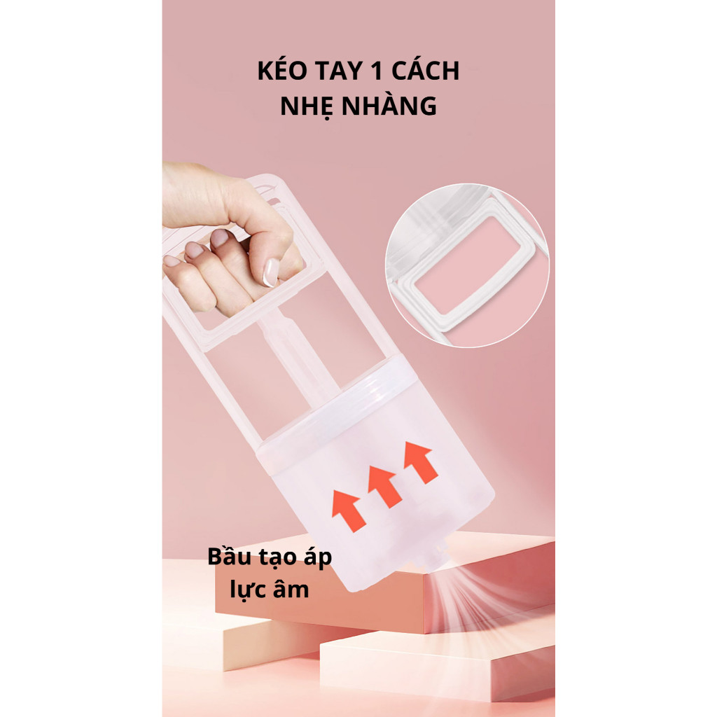 Dụng cụ hút mũi kéo tay thế hệ mới, chất liệu nhựa nguyên sinh, lực hút mạnh an toàn cho bé AMIZIN Me&Be