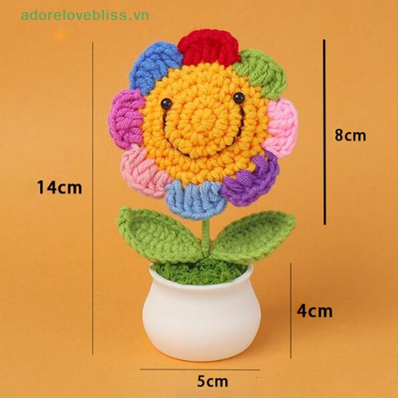 Thêm 1 Cái Sáng Tạo Hoa Nhân Tạo Dễ Thương Móc SunFlower Chậu Dệt Kim Hoa Tốt Nghiệp Hoa Xe Trang Trí Nhà Cửa Quà Tặng BSS