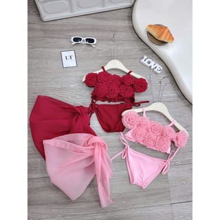10-30kg Bộ bơi hoa trễ vai 3ct LT cho bé gái