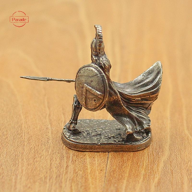 Cuộc diễu hành Cổ Trắng Đồng Thau Spartan Rome Hiệp Sĩ Các Bức Tượng Thu Nhỏ Vintage Lính Đồ trang trí Tượng Để Bàn Trang Trí Quà Tặng VN
