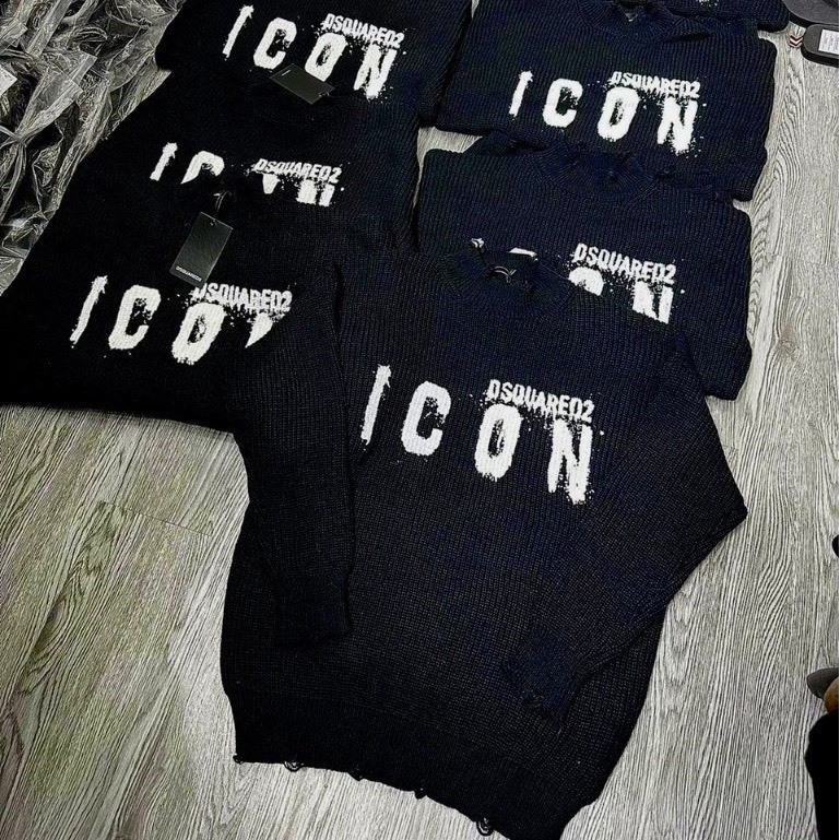 Áo Len DSQ Icon Vảy Sơn KCloset Áo Sweter Chất Len Mịn Dày Dặn Dáng Rộng Nam Nữ NA501