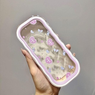 Kính ASDFGER, Hộp đựng kính râm họa tiết hoa bằng nhựa, Hộp trong suốt di động dễ thương, kính bảo vệ lão thị
