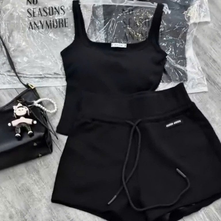 Set Tanktop Mix Quần Đùi Mac Mim Mim KCloset Cạp Cao Chất Cotton Mềm Mịn Nữ Tính NA792
