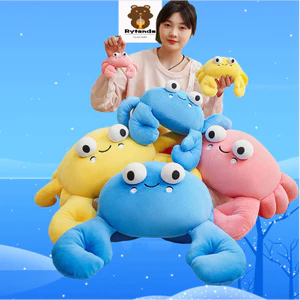 Rytanda Cua Sang Trọng Đồ Chơi Mô Phỏng Dễ Thương Búp Bê Cua Lớn Móc Khóa Động Vật Mềm Sofa Đệm Vui Vẻ Động Vật Biển Trẻ Em Đồ Chơi Nhẹ Nhàng Quà Tặng Sinh Nhật Quà Tặng Bạn Gái