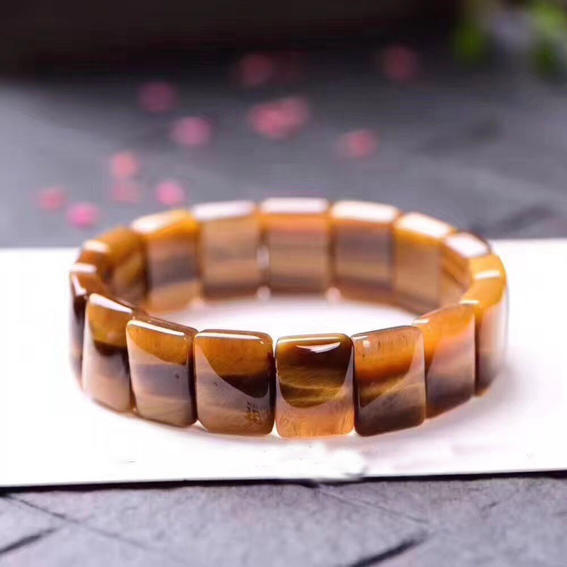 T Hổ Mắt Đá Vòng Tay Tự Nhiên Hổ Mắt Đá Nam Nữ Vòng Tay Bằng Gỗ Thay Đổi Đá Vòng Tay