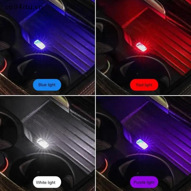 XOITU USB Bên Trong Đèn LED Ô Tô Tự Động Nội Thất Không Khí Đèn Trang Trí Đèn Chiếu Sáng PC Tự Động Nhiều Màu Sắc Ánh Sáng Nội Thất Ô Tô VN
