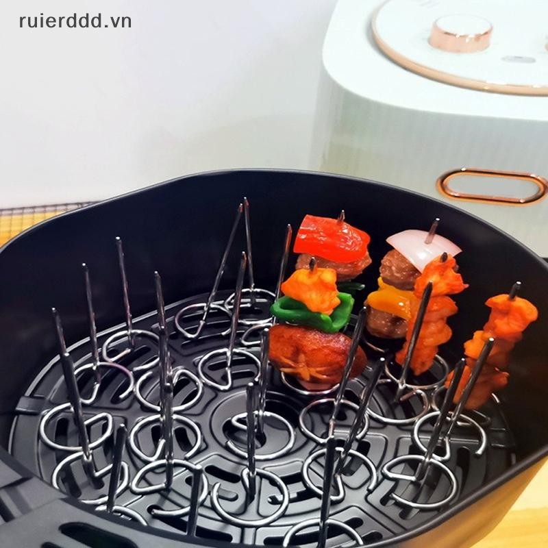 # ruierdd # 10 Chiếc Lò Chiên Không Khí Nướng Dọc Xiên Nướng Phụ Kiện Đa Năng Thực Phẩm Thép Không Gỉ 304 Kim Nướng Đặc Biệt.