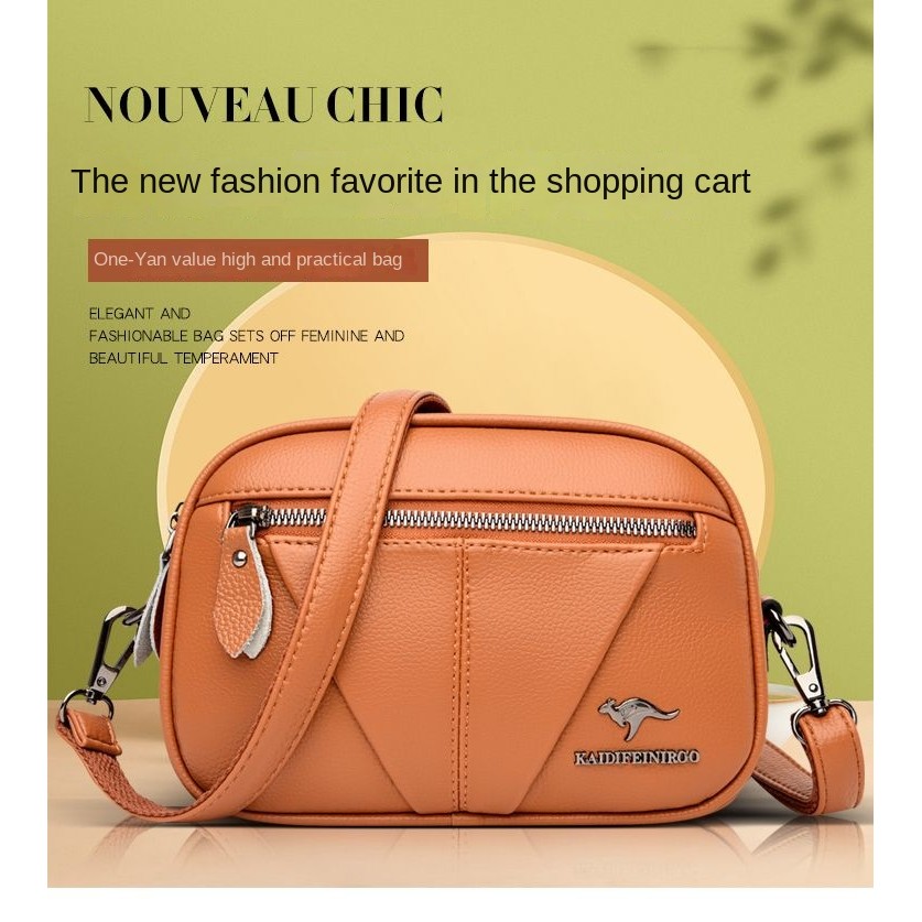 Women's Bag New Cowhide Mother Bag Fall Winter Fashion Genuine Leather Women's Bag Crossbody Bag All-Match Women's Shoulder Bag