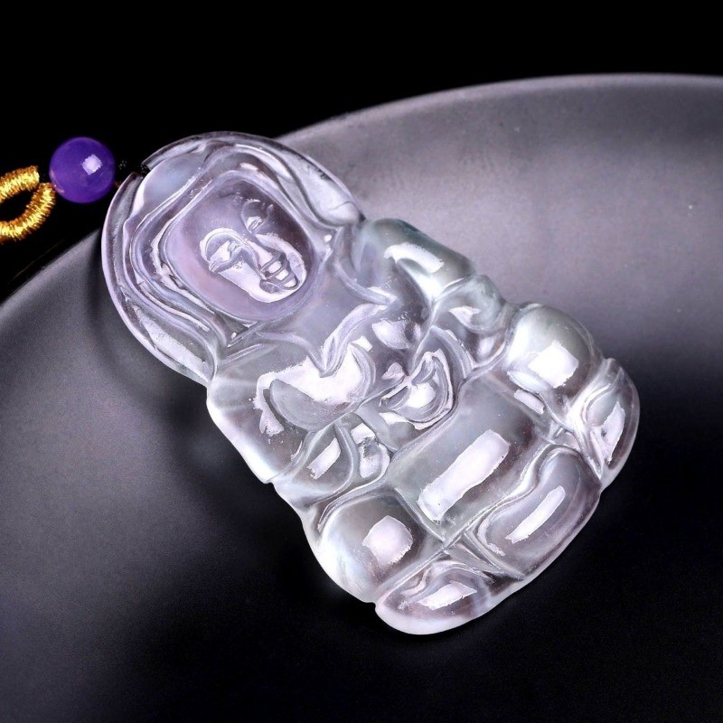 Mặt dây chuyền ngọc bích tự nhiên Mặt dây chuyền Guanyin Mặt dây chuyền Đá Ngọc Vòng cổ Nam Nữ Phong cách