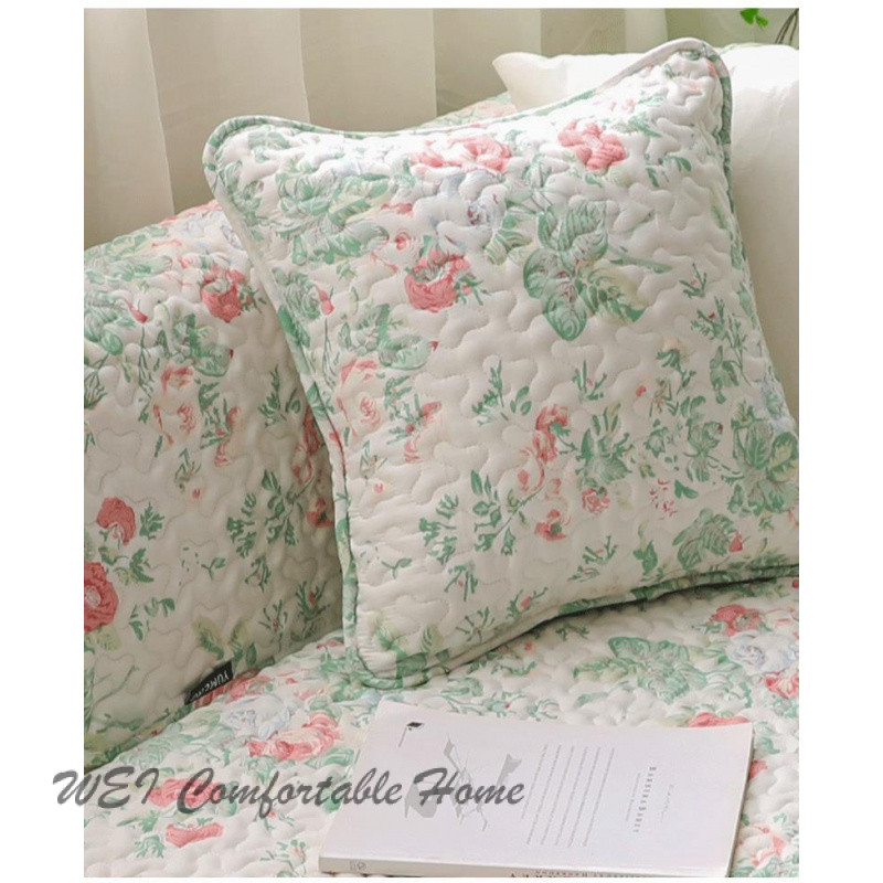 Khăn sofa bốn mùa mẫu mới 2025, tựa lưng chống trượt, đệm ghế cotton tươi mới
