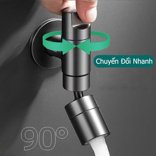 Vòi Nước Phòng Tắm - 360° Xoay, Dual - Chế Độ, Bồn Đồng Thau, Góc Lớn