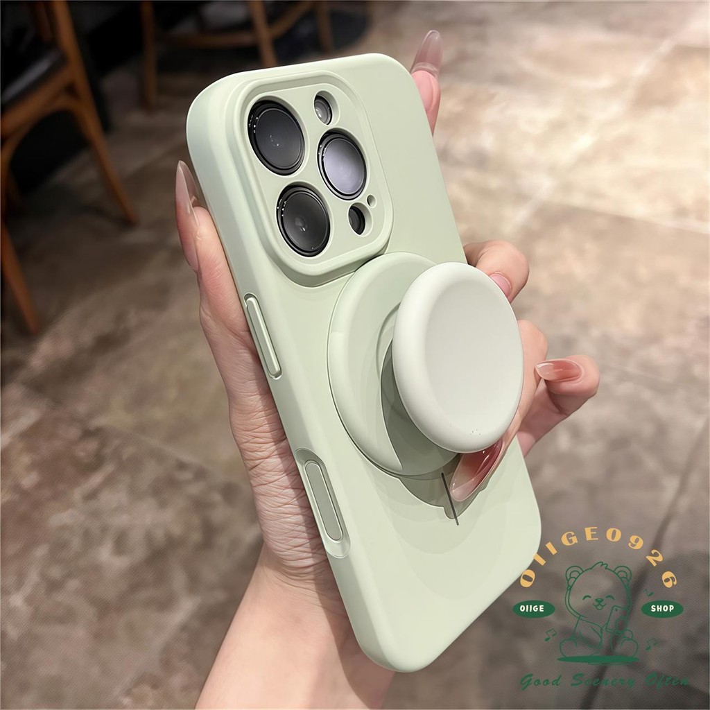 Giá đỡ túi khí từ tính dạng lỏng Macaroon Giá đỡ túi khí từ tính lỏng Vỏ điện thoại iphone16 Pro Max 15 14 13 vỏ cho vỏ iPhone Vỏ mềm silicon TPU chống sốc