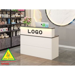 Quầy tiếp tân, thu ngân, tính tiền gỗ MDF QTT435 - VĐ Smart Furrniture NỘI THẤT LẮP RÁP VIENDONGADV