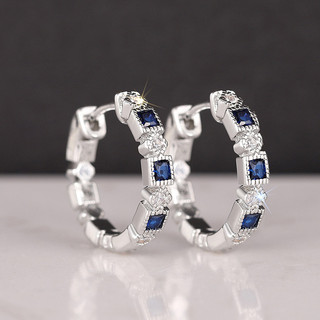 Bông tai Zircon bạc S925 Trang sức thời trang đơn giản Quà tặng nữ