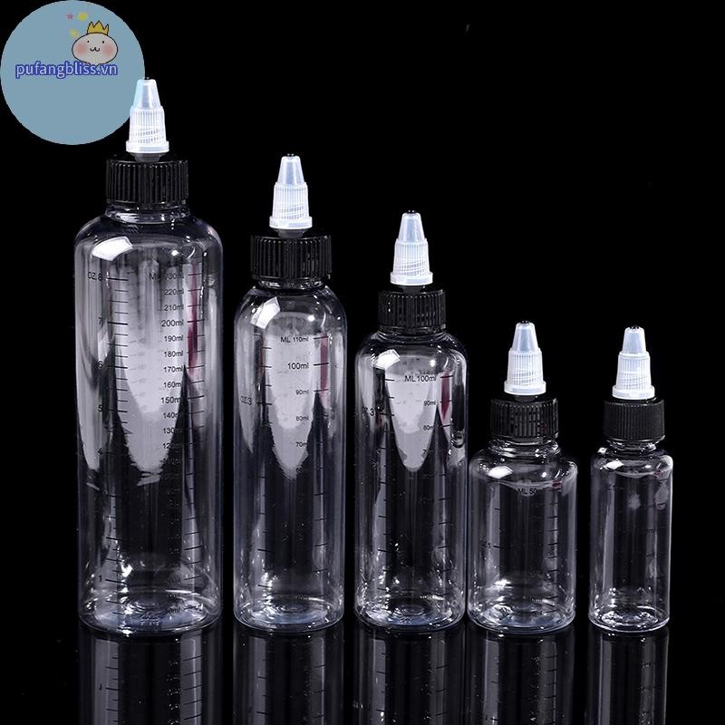 Pufangbliss 30ml-250ml Nhựa PET Dung Tích Lỏng Chai Nhỏ Giọt Sắc Tố Hộp Mực VN