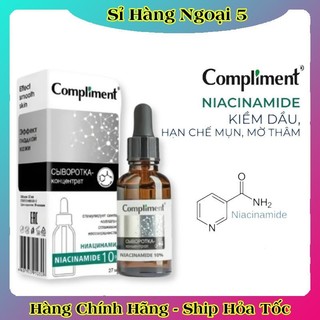 [VỎ TRẮNG DATE MỚI] Serum Compliment 10% Niacinamide kiềm dầu, ngừa mụn, mờ thâm 27ml của Nga