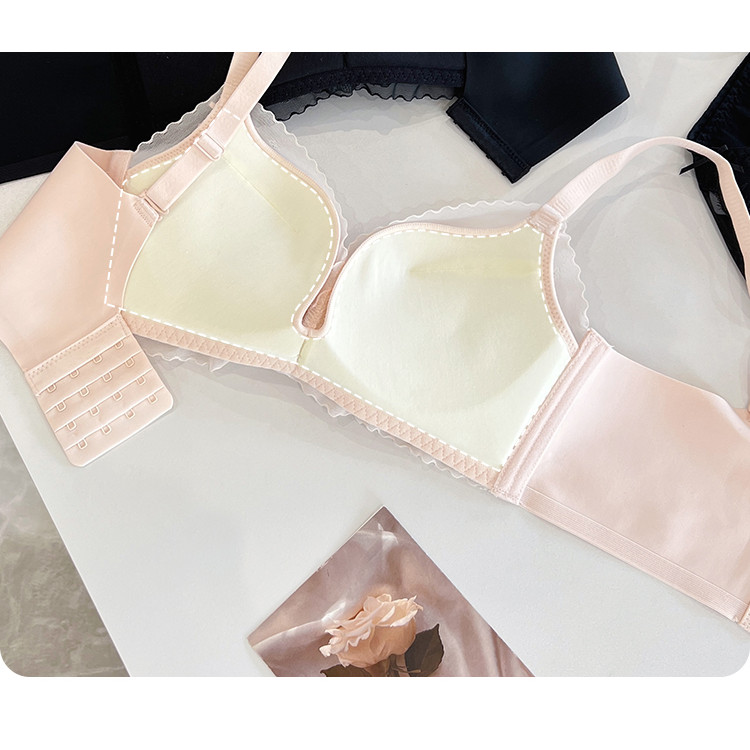 Quần Lót Nữ Ngực Nhỏ Tập Hợp Để Nhìn Lớn Không Nhẫn Thép Nhận Ngực Chống Chảy xệ Có Thể Điều Chỉnh Bộ Áo Ngực Ren Gợi Cảm
