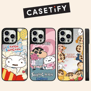 Bộ sưu tập gia đình Crayon Shin Chan Mirror Vỏ điện thoại cứng cho iPhone 17 Pro Max 16 Plus 15 14 13 12 11 Vỏ Acrylic phía sau chống sốc