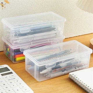 [Gou] 1 Hộp Đựng Bút Chì Dung Tích Lớn Chất Liệu PP Hộp Bút Chì Trong Suốt Có Thể Xếp Chồng Đồ Dùng Văn Phòng Hộp Sắp Xếp Lưu Trữ VN