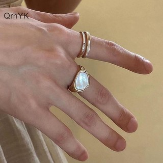 Nhà Máy Thời Trang Vintage Nhiều Màu Sắc Nhỏ Giọt Glaze Mở Nhẫn Cho Nữ Thiết Kế Mới Tính Khí Kim Loại Hình Học Vòng Tròn Trang Sức Phụ Kiện QrhYK